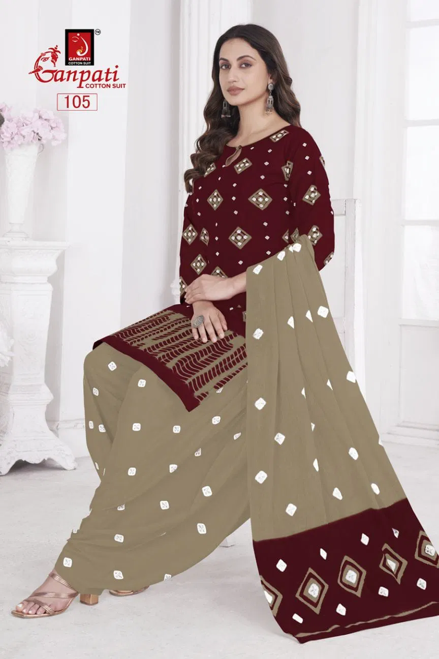Shibori Special Vol 01 By Ganpati Heavy Cotton Printed Dress Material Online Wholesale
